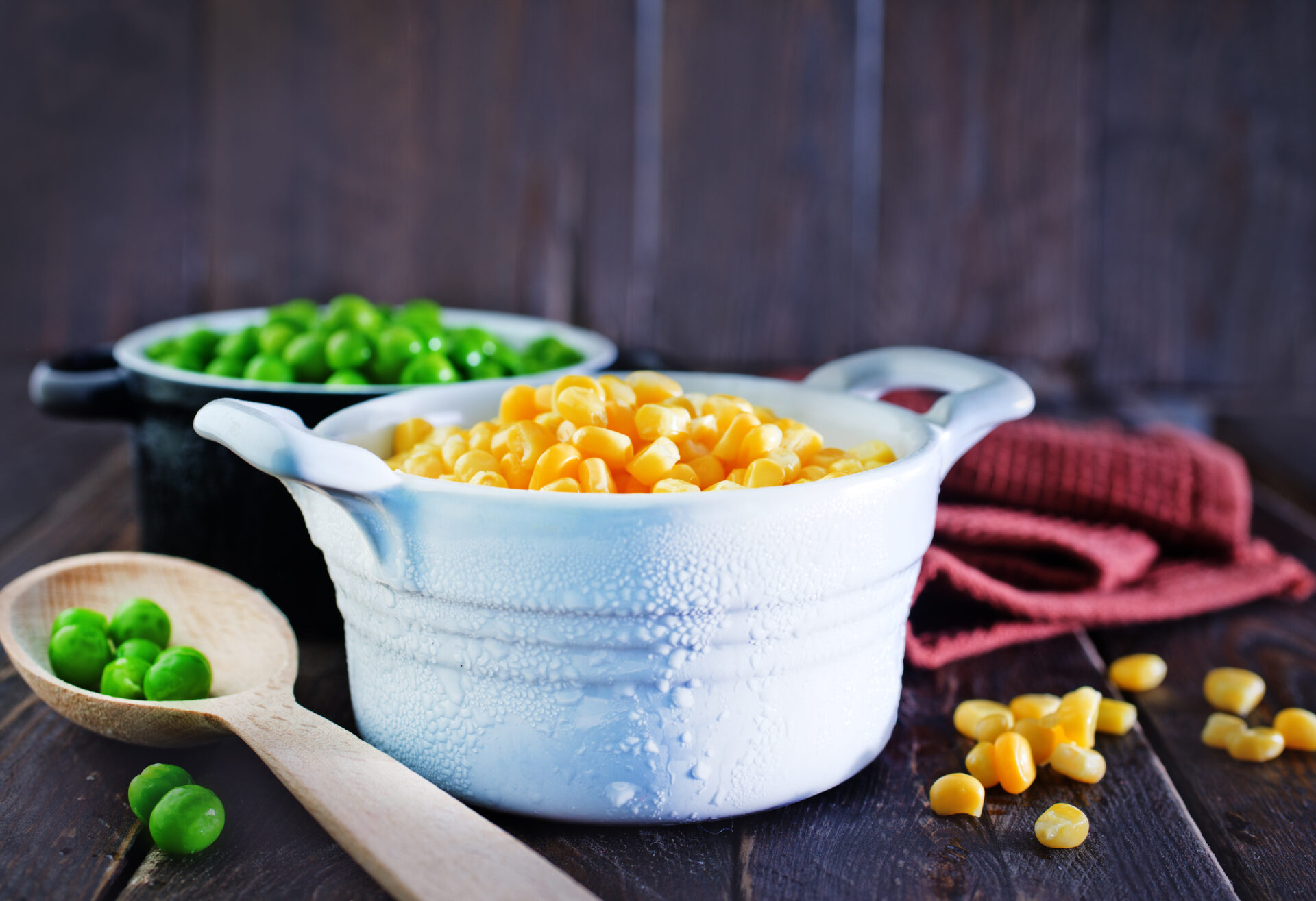 玉米粒和四季豆